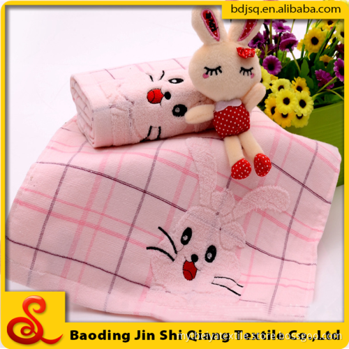 wholesale 100% cotton custom embroideryed cat kids towel for sale